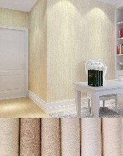 现代简约素色纯色卧室壁纸客厅无纺布北欧蚕丝细条纹灰色背景墙纸6色可选